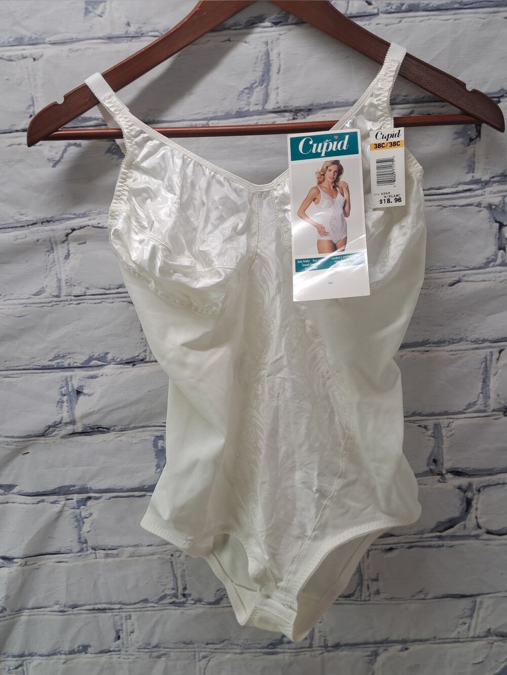 NWT Cupid Vintage 90s 80s Lingerie Body Briefer Firm Control Shapewear HQ 38C